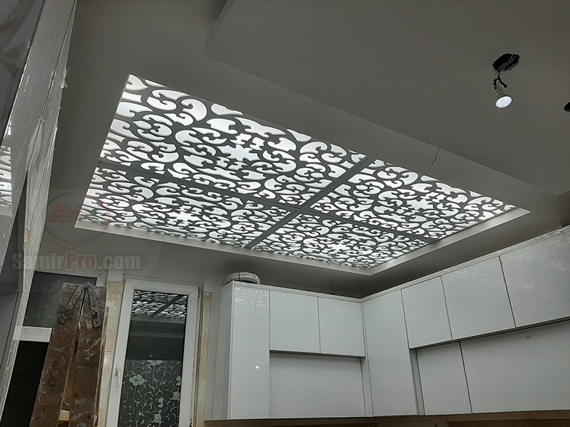 اجرای سقف کاذب آشپزخانه با معرق