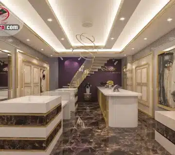 ایده های خلاقانه سقف کاذب مغازه طلا فروشی