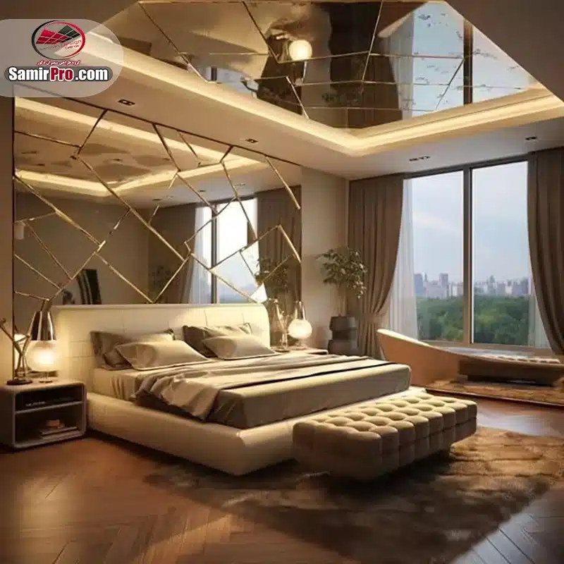 مزایا و معایب اجرای سقف آینه ای در اتاق خواب های کوچک
