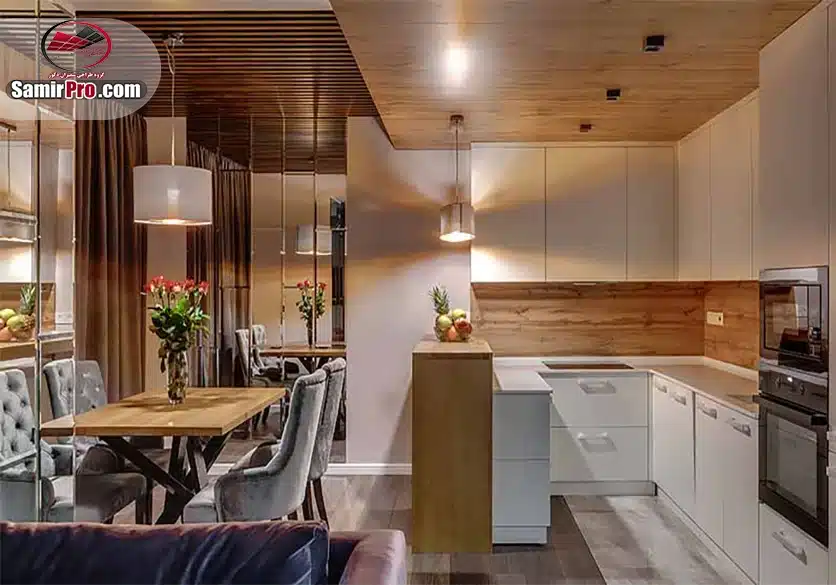 ایده خلاقانه برای استفاده از سقف کاذب چوبی در دکوراسیون روستیک