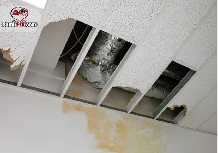 ترک‌خوردگی و شکاف‌ های سقف کاذب