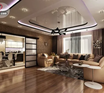 ترکیب سقف کاذب و دیوارپوش