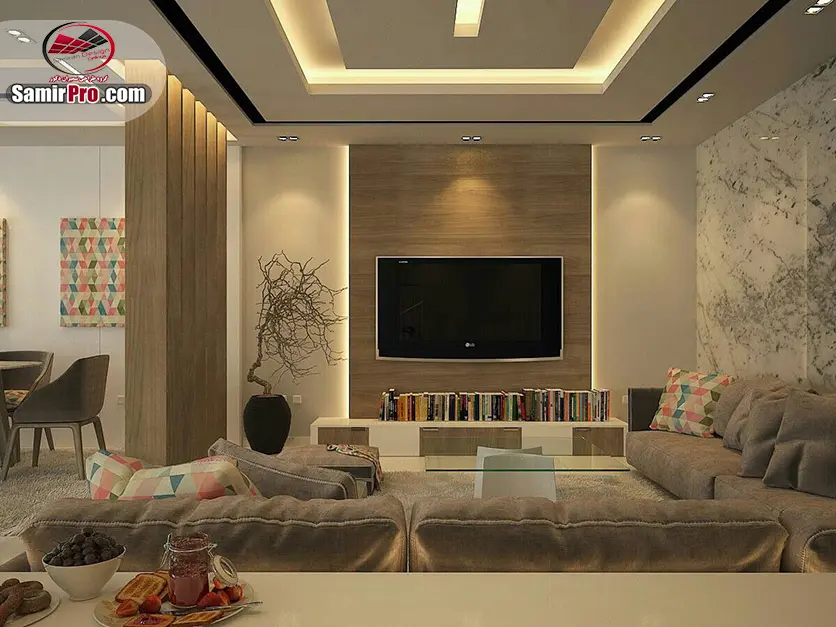 ترکیب سقف کاذب و دیوارپوش